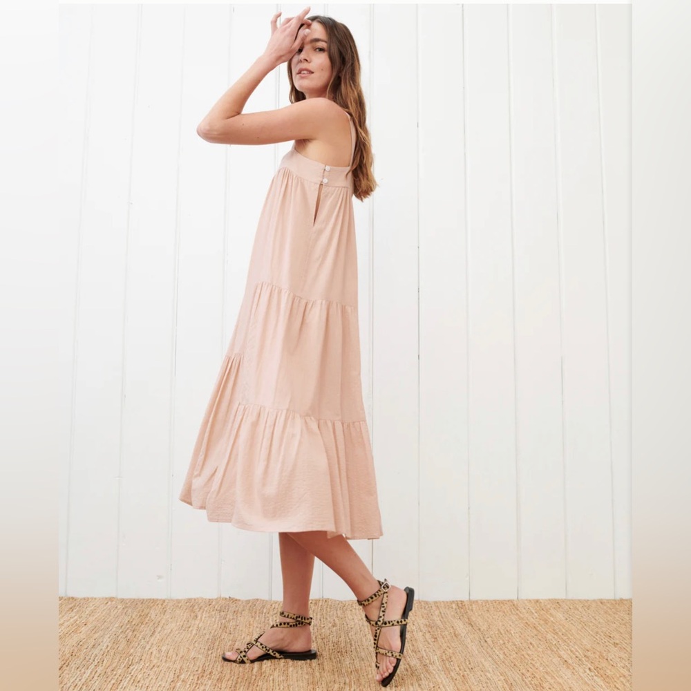 NWT JENNI KAYNE Seersucker Summer Dress in Blush